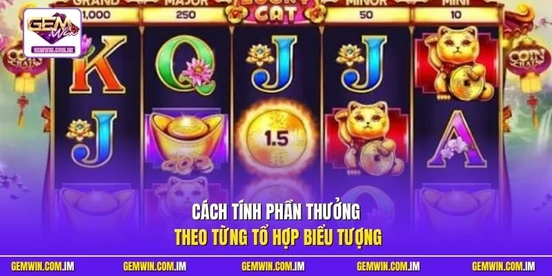 Cách tính phần thưởng theo từng tổ hợp biểu tượng